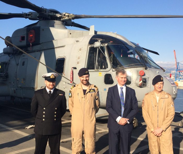 UK Ambassador on HMS Ocean in Beirut Brexit