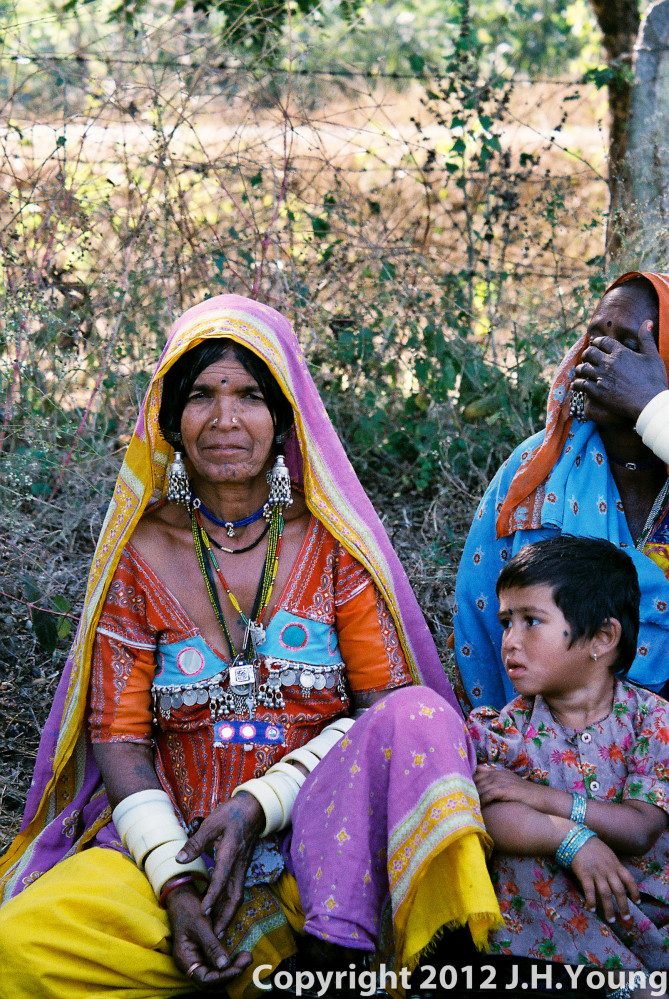 Women at a village meeting in central India