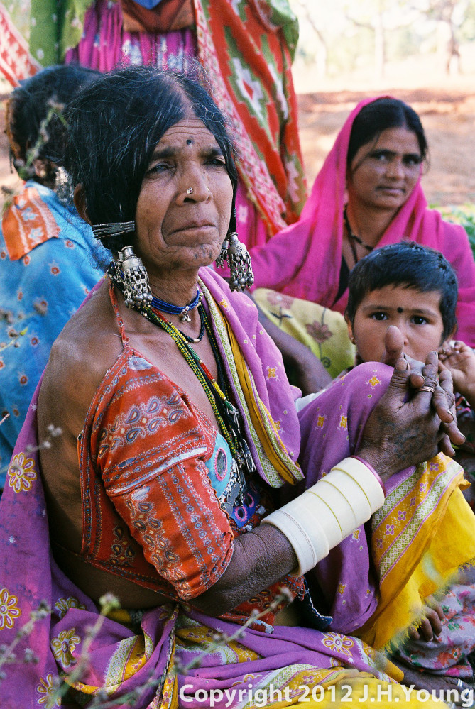 Women at a village meeting in central India